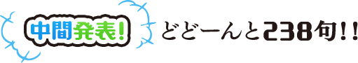 中間発表！　どどーんと238句！！