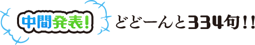 中間発表！　どどーんと334句！！