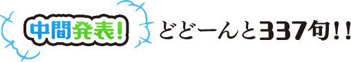 中間発表！　どどーんと337句！！